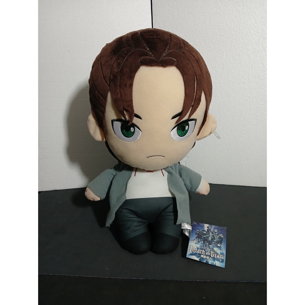 ATTACK ON TITAN 16" inch LARGE Plush of Eren Jaeger Yeager Brand New with Tags